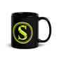 Black Glossy Mug, Circle collection