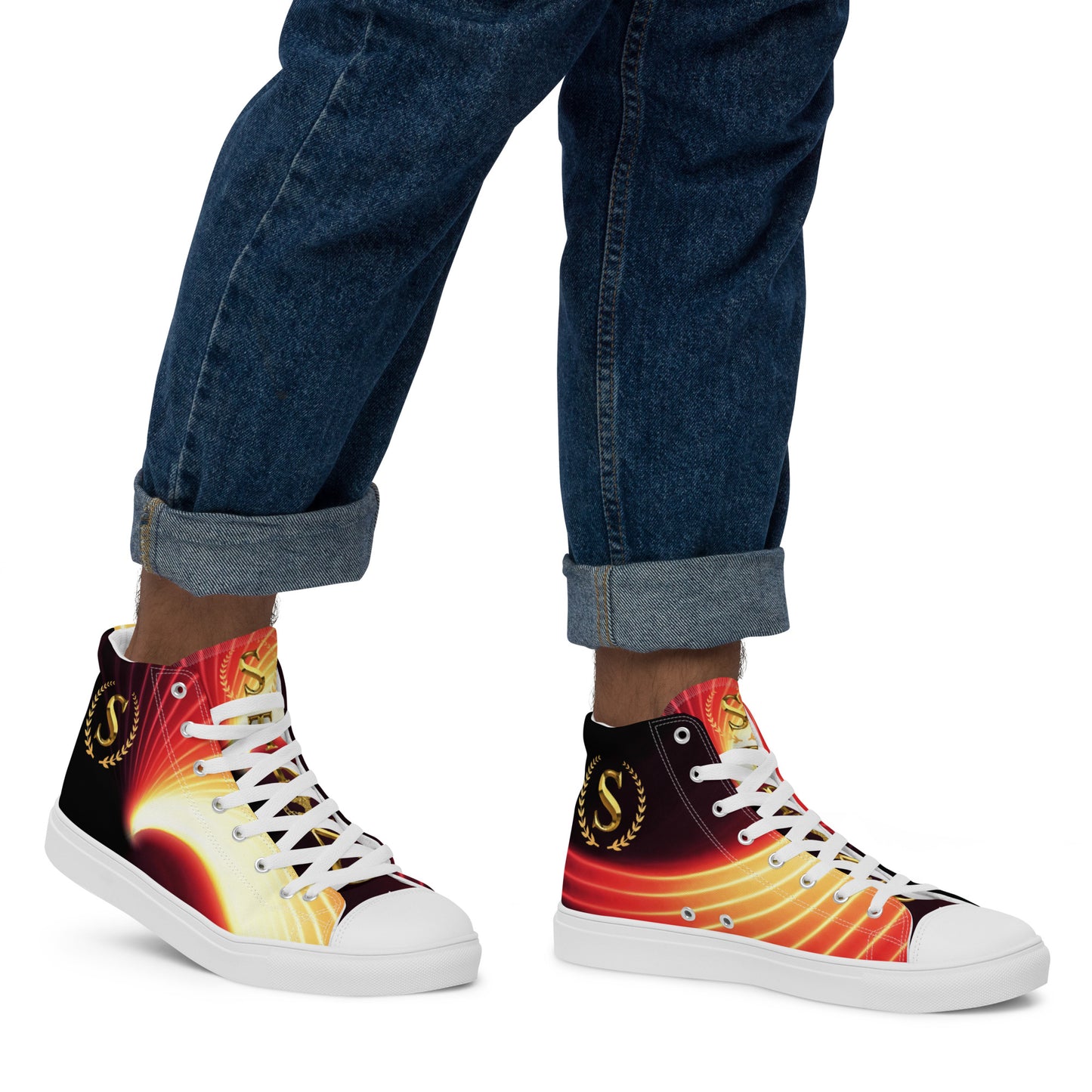 Men’s high top canvas shoes